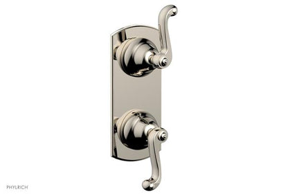 Phylrich - Revere & Savannah 1/2 Inch Thermostatic Valve with Volume Control or Diverter - Curved Lever Handle
