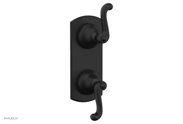 Phylrich - Revere & Savannah 1/2 Inch Thermostatic Valve with Volume Control or Diverter - Curved Lever Handle