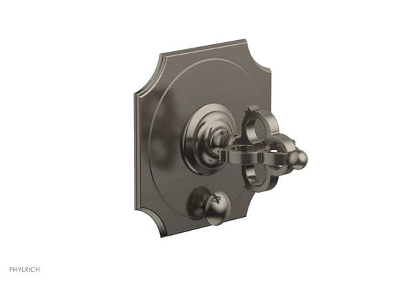 Phylrich - Couronne Pressure Balance Shower Plate with Diverter and Handle Trim Set - Cross Handle
