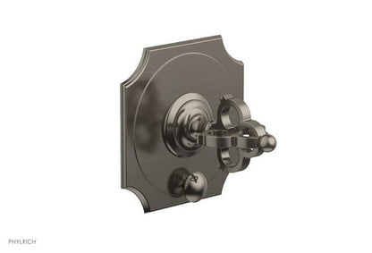Phylrich - Couronne Pressure Balance Shower Plate with Diverter and Handle Trim Set - Cross Handle