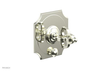 Phylrich - Couronne Pressure Balance Shower Plate with Diverter and Handle Trim Set - Cross Handle