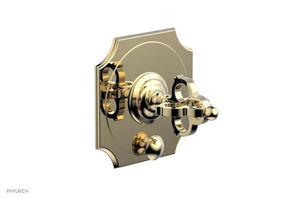 Phylrich - Couronne Pressure Balance Shower Plate with Diverter and Handle Trim Set - Cross Handle