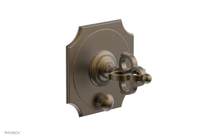 Phylrich - Couronne Pressure Balance Shower Plate with Diverter and Handle Trim Set - Cross Handle