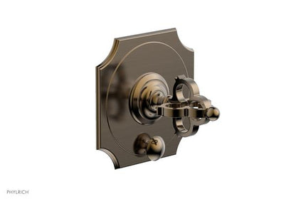 Phylrich - Couronne Pressure Balance Shower Plate with Diverter and Handle Trim Set - Cross Handle