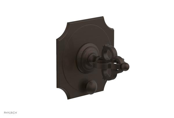 Phylrich - Couronne Pressure Balance Shower Plate with Diverter and Handle Trim Set - Cross Handle