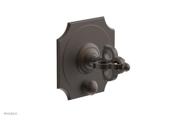 Phylrich - Couronne Pressure Balance Shower Plate with Diverter and Handle Trim Set - Cross Handle