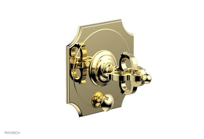 Phylrich - Couronne Pressure Balance Shower Plate with Diverter and Handle Trim Set - Cross Handle