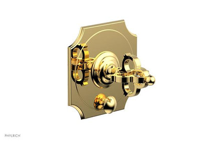 Phylrich - Couronne Pressure Balance Shower Plate with Diverter and Handle Trim Set - Cross Handle