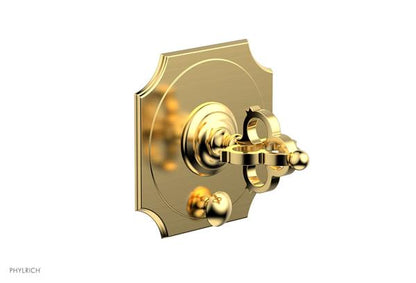 Phylrich - Couronne Pressure Balance Shower Plate with Diverter and Handle Trim Set - Cross Handle
