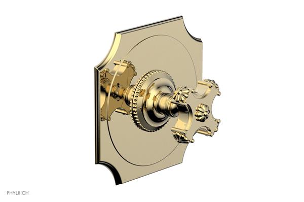 Phylrich - Marvelle Pressure Balance Shower Plate & Handle Trim - Cross Handle
