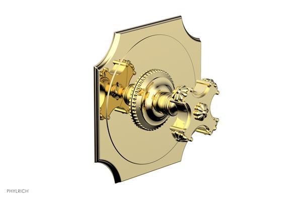 Phylrich - Marvelle Pressure Balance Shower Plate & Handle Trim - Cross Handle
