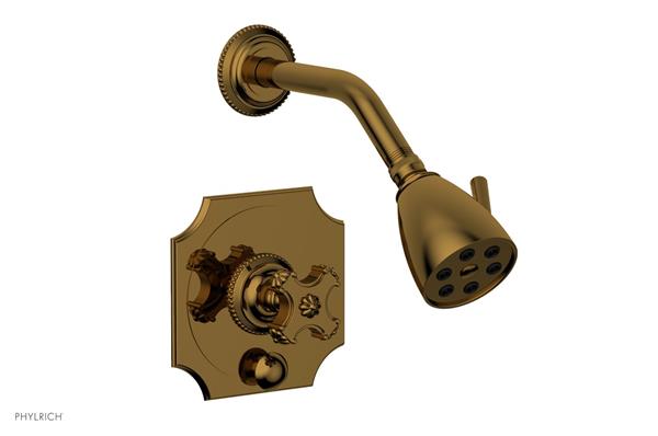 Phylrich - Marvelle Pressure Balance Shower and Diverter Set (Less Spout) - Cross Handle