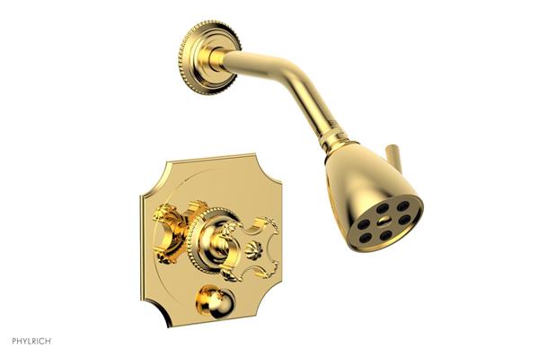 Phylrich - Marvelle Pressure Balance Shower and Diverter Set (Less Spout) - Cross Handle