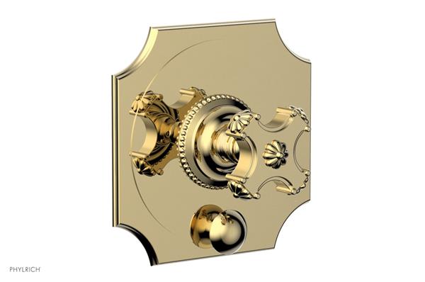 Phylrich - Marvelle Pressure Balance Shower Plate with Diverter and Handle Trim - Cross Handle
