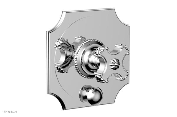 Phylrich - Marvelle Pressure Balance Shower Plate with Diverter and Handle Trim - Cross Handle