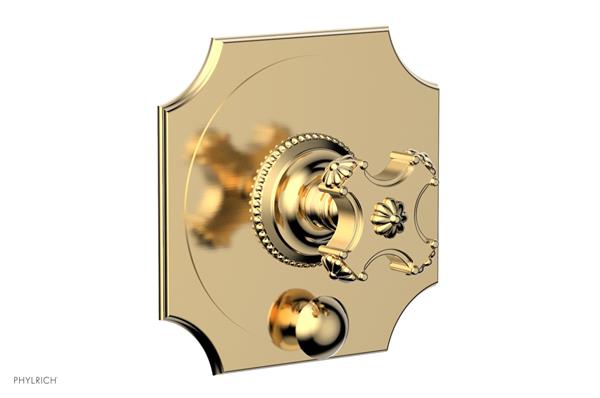 Phylrich - Marvelle Pressure Balance Shower Plate with Diverter and Handle Trim - Cross Handle