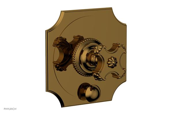 Phylrich - Marvelle Pressure Balance Shower Plate with Diverter and Handle Trim - Cross Handle