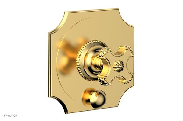 Phylrich - Marvelle Pressure Balance Shower Plate with Diverter and Handle Trim - Cross Handle