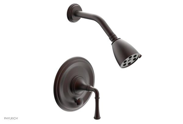 Phylrich - Beaded Pressure Balance Shower and Diverter Set (Less Spout), Lever Handle