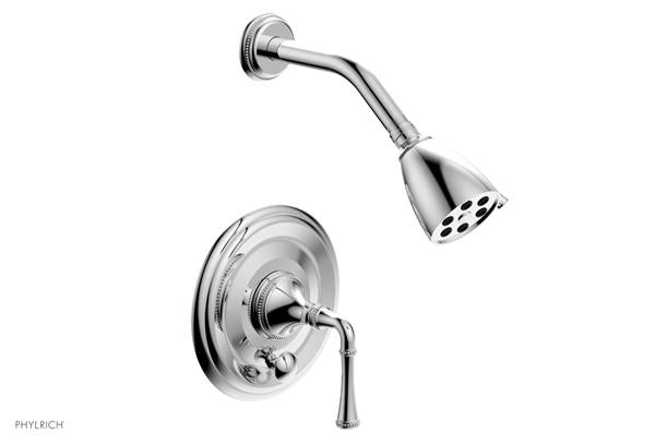 Phylrich - Beaded Pressure Balance Shower and Diverter Set (Less Spout), Lever Handle