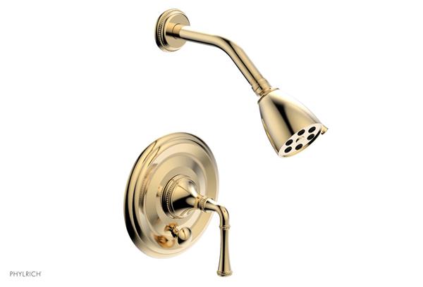 Phylrich - Beaded Pressure Balance Shower and Diverter Set (Less Spout), Lever Handle