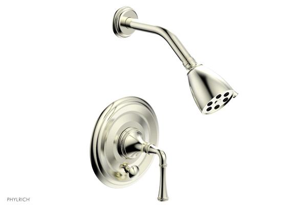 Phylrich - Beaded Pressure Balance Shower and Diverter Set (Less Spout), Lever Handle