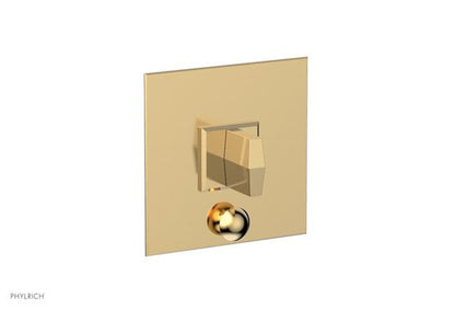 Phylrich - Diama  Shower Plate with Diverter and Handle Trim Set - Blade Handle
