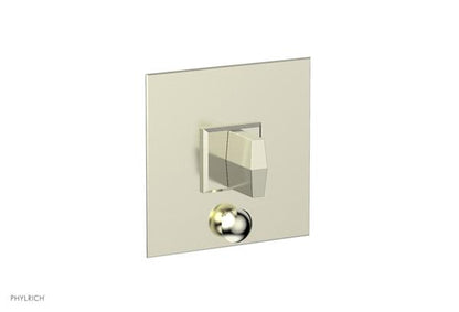 Phylrich - Diama  Shower Plate with Diverter and Handle Trim Set - Blade Handle