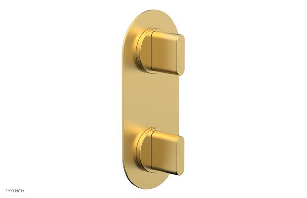 Phylrich - Rond Thermostatic Valve with Volume Control or Diverter - Blade Handles