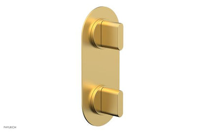 Phylrich - Rond Thermostatic Valve with Volume Control or Diverter - Blade Handles
