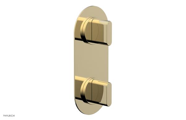 Phylrich - Rond Thermostatic Valve with Volume Control or Diverter - Blade Handles