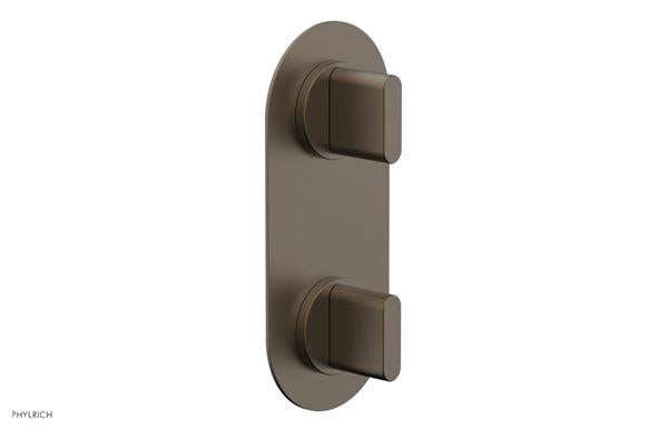 Phylrich - Rond Thermostatic Valve with Volume Control or Diverter - Blade Handles