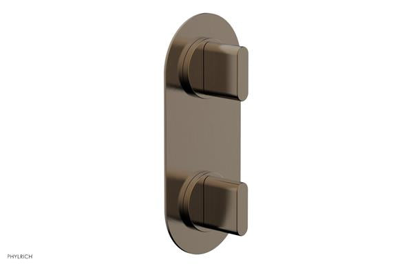 Phylrich - Rond Thermostatic Valve with Volume Control or Diverter - Blade Handles