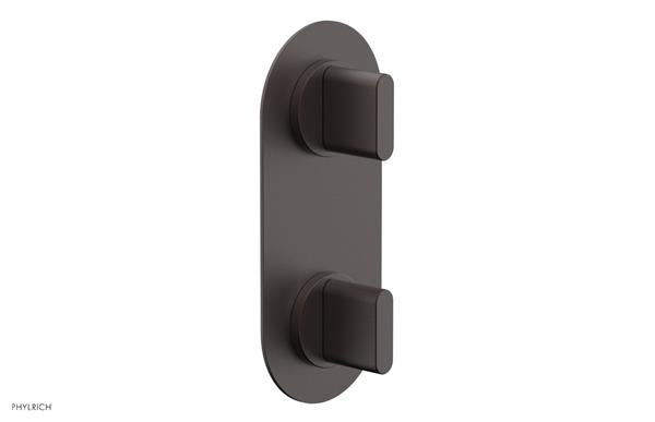 Phylrich - Rond Thermostatic Valve with Volume Control or Diverter - Blade Handles