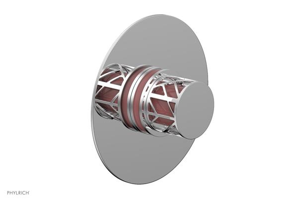 Phylrich - Jolie Pressure Balance Shower Plate & Round Handle Trim with Pink Accents