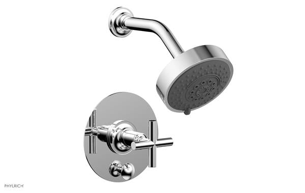 Phylrich - Pressure Balance Shower and Diverter Set (Less Spout) - Cross Handle