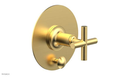Phylrich - Pressure Balance Shower Plate with Diverter and Handle Trim Set - Cross Handle