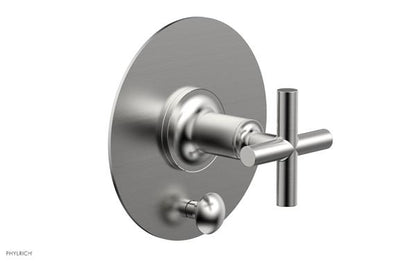 Phylrich - Pressure Balance Shower Plate with Diverter and Handle Trim Set - Cross Handle