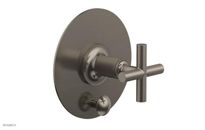 Phylrich - Pressure Balance Shower Plate with Diverter and Handle Trim Set - Cross Handle