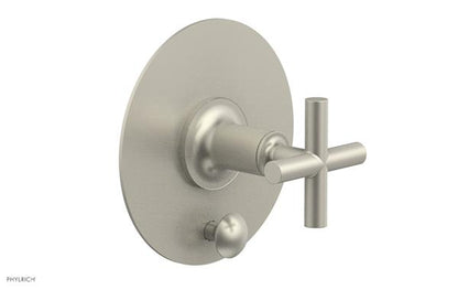 Phylrich - Pressure Balance Shower Plate with Diverter and Handle Trim Set - Cross Handle