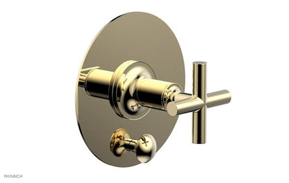 Phylrich - Pressure Balance Shower Plate with Diverter and Handle Trim Set - Cross Handle