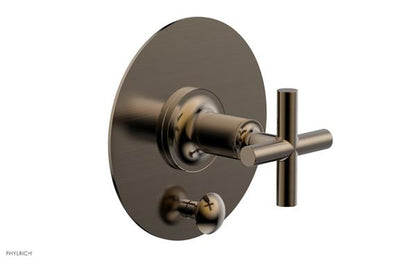 Phylrich - Pressure Balance Shower Plate with Diverter and Handle Trim Set - Cross Handle