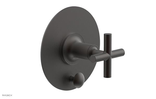 Phylrich - Pressure Balance Shower Plate with Diverter and Handle Trim Set - Cross Handle