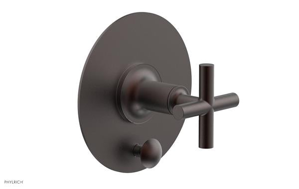 Phylrich - Pressure Balance Shower Plate with Diverter and Handle Trim Set - Cross Handle
