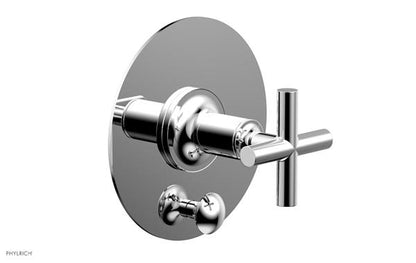 Phylrich - Pressure Balance Shower Plate with Diverter and Handle Trim Set - Cross Handle