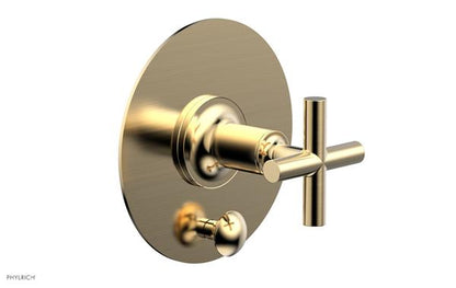 Phylrich - Pressure Balance Shower Plate with Diverter and Handle Trim Set - Cross Handle