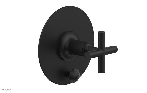 Phylrich - Pressure Balance Shower Plate with Diverter and Handle Trim Set - Cross Handle