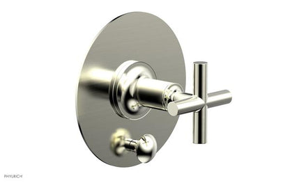 Phylrich - Pressure Balance Shower Plate with Diverter and Handle Trim Set - Cross Handle