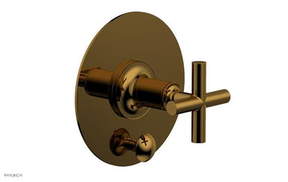 Phylrich - Pressure Balance Shower Plate with Diverter and Handle Trim Set - Cross Handle
