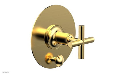 Phylrich - Pressure Balance Shower Plate with Diverter and Handle Trim Set - Cross Handle